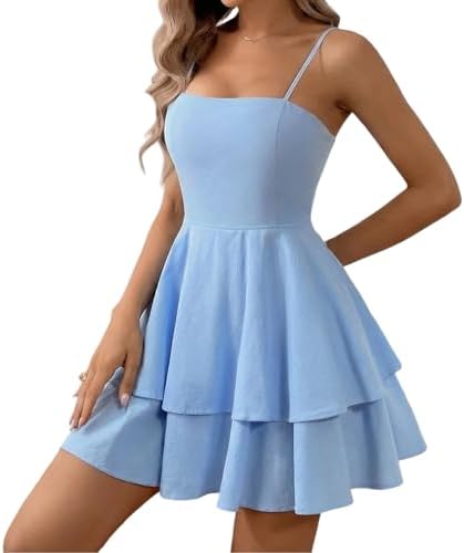 BNGD Women's Backless Bow Tie Spaghetti Strap Mini Dress Sexy Clu...