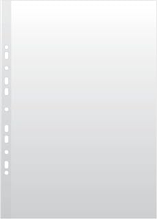 Donau Prospekthüllen DIN A3 Hochformat / 50 Stück/Genarbt Oben Offen Klarsichthüllen Sicht-Hüllen Gelochte Plastikhülle für Dokumente Papiere/Transparent 120 Mikron/Verstärkte Kante/
