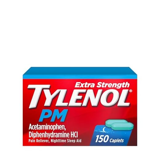 Tylenol PM Extra Strength Nighttime Pain Reliever & Sleep Aid Caplets, 500 mg Acetaminophen & 25 mg Diphenhydramine HCl, Relief for Nighttime Aches & Pains, Non-Habit Forming, 150 ct