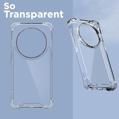 Image of Outlouders Back Cover for Vivo T4 5G / iQoo Z10 5G Clear Transparent PC + TPU Bumper Case with Raised Edges for Shockproof Protection(Transparent)