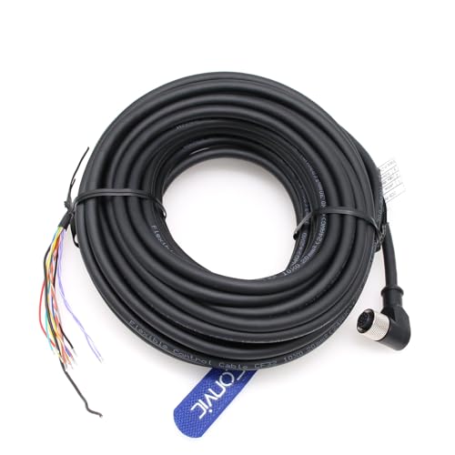 Cable de alimentación industrial M12 de 12 pines con extremo abierto 5