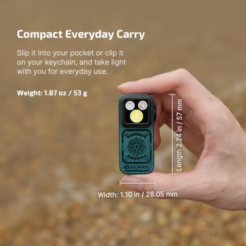 Image of OLIGHT Oclip Pro S EDC Flashlight Clip-on Light, 600 Lumens Type-C Rechargeable with White LED, UV and RGB, Magnetic Flash Lights for Work, Signaling, Inspection and Outdoor Use (Sunken Artifact)