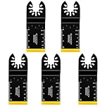 5PCS Oscillating Tool Blades Bimetallic Titanium-Coated Saw Blades for Bricks Plaster and Grout Removal Cutter Saw Set Compatible with Dewalt Wolf Stanley Worx Fein Multimaster Bosch Makita Etc