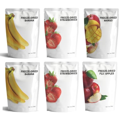 Wise Harvest Freeze-Dried Family Fruit Bundle – Six 1oz Packs | Single Ingredient Snack | 100% Real Fruit, No Sugar Added, Just Crunch | Healthy Vegan Gluten-Free Snack for Kids & Adults