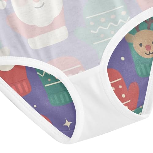 GuoChe Christmas Mittens Pattern 1-piecing Hip Design Panties Organic Underpants for Kids in Sizes 2T,3T, 4T, 5T, 6Y and 8Y 5