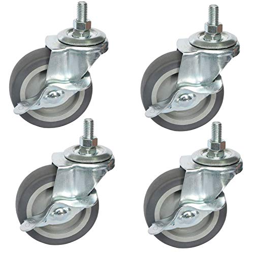 CAFORO Locking Bed Casters Wheels Stem for Bedframe Socket Set of 4