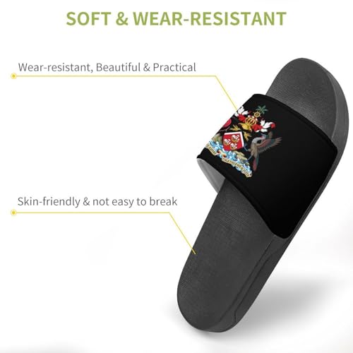 Coat of Arms of Trinidad and Tobago Non Slip Slides Sandals for Women Men Quick Drying Shower Shoes for Bathroom Pool Beach3