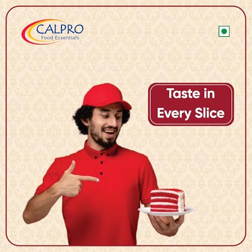 Image of Red Velvet Cake: Eggless Instant Premix for Baking | Smooth Voluminous, Velvety Rich Texture ! Melt-In-Mouth -100% Vegetarian ! Cake Mix Powder 350KG