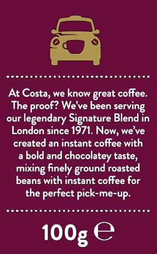 Costa Instant Smooth Medium Roast Coffee, 100g