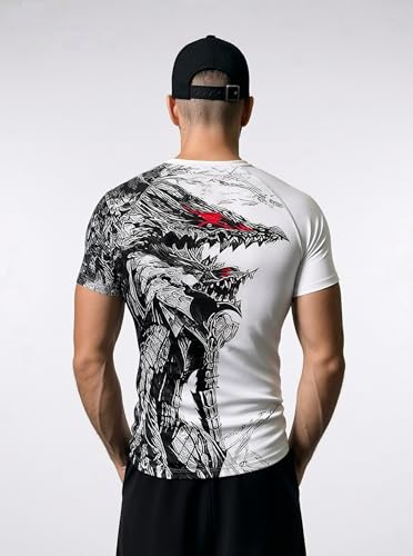 Image of AKIBA Half Sleeve Skins Performance Fit Compression for MMA, BJJ Rash Guard,Gym, Running, Cycling