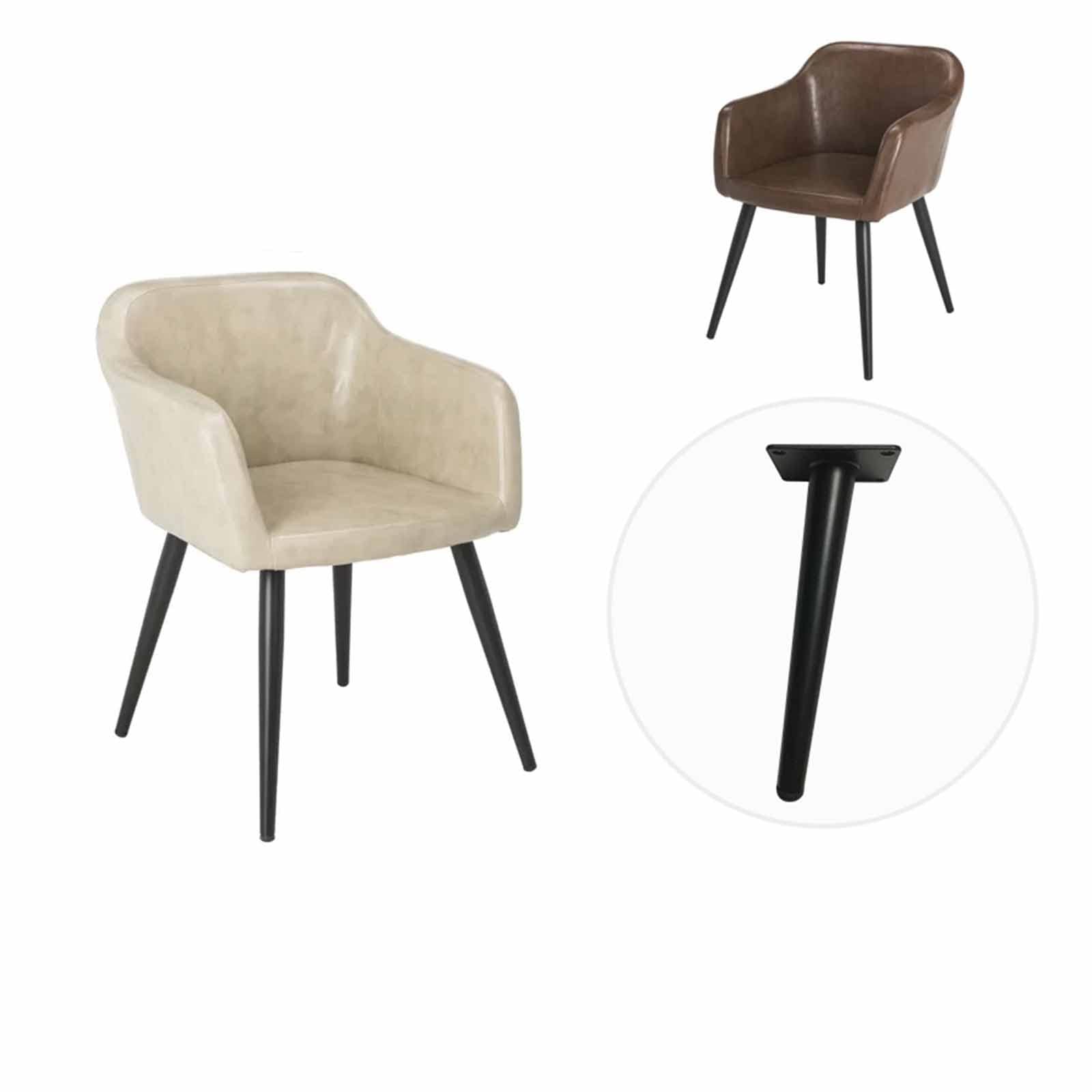 Stopki Blackniture Stopki sofy Stopki szafki, Nogi stolika kawowego Metalowe nóżki stołu Stopki szafki Tv nachylona rura stożkowa//12Cm