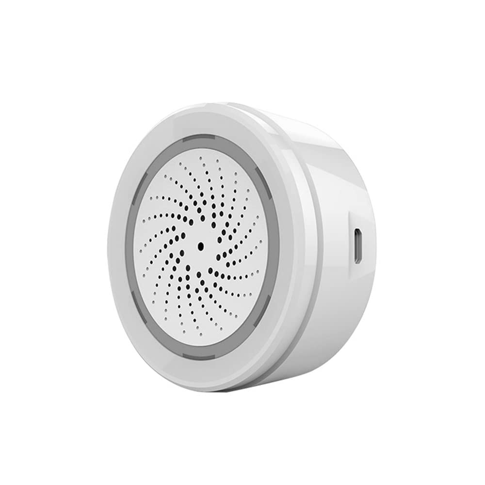 Sunydog Tuya WiFi Intelligent Siren Sensor ble and Visual Alarm 90dB Loud Alarm APP Remote Control Home Sty System Compatible with Smart Life