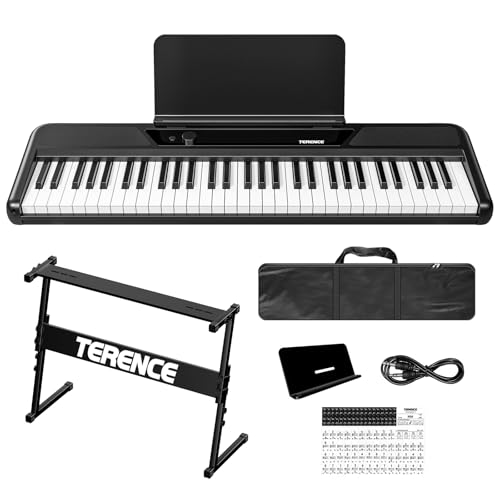 Amazon | TERENCE 電子ピアノ 61鍵盤 キーボードピアノ 2つの5W