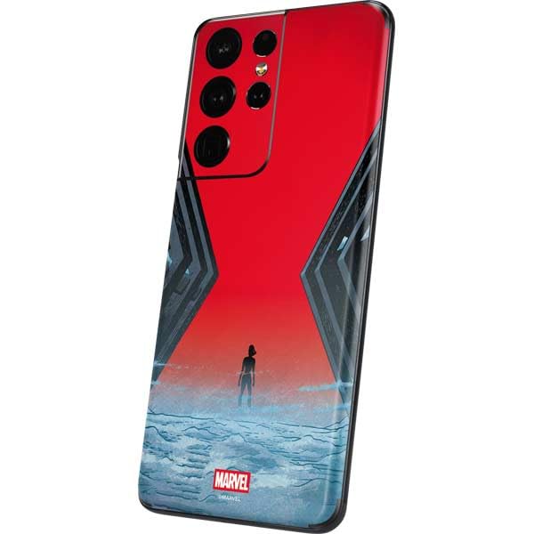 Skinit Decal Phone Skin Compatible with Galaxy S21 Ultra 5G - Officially Licensed Marvel Black Widow No More Secrets Design