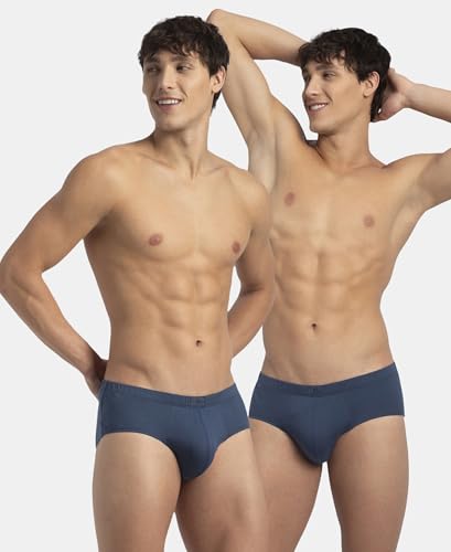 Image of Jockey 8035 Men Super Combed Cotton Solid Brief with Ultrasoft Concealed Waistband (Pack of 2)