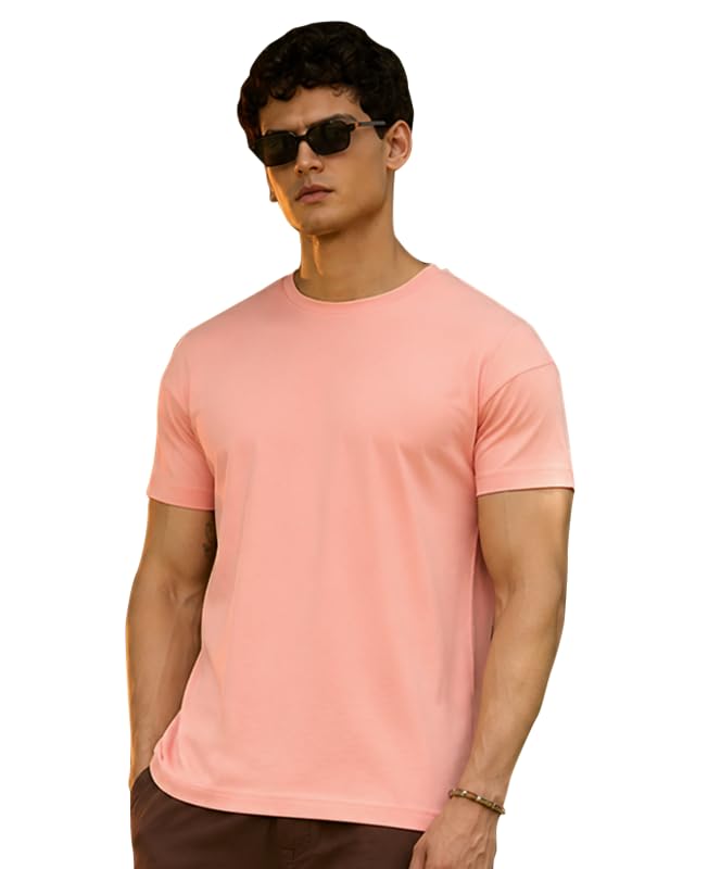 Image of Sleepynuts Men's Everyday Wear Crew Neck Regular Fit T-Shirt | Half Sleeve Solid Plain Casual T-Shirt for Men | Soft Breathable Fabric |