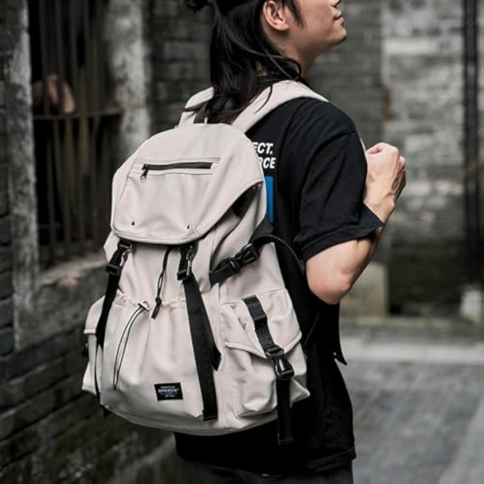 Drawstring Backpack Rucksack for Shopping & Outdoor Activities