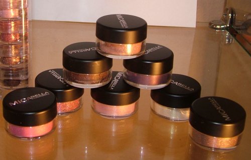Mica Beauty Mineral Make up 8 X Singles Eye Shadows Neutral and A-viva Eco Nail File
