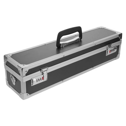 TOPPERFUN Estuche Organizador Portátil de Aluminio para Cuchillos de Chef con 8 Ranuras Caja Rígida con Doble Cerradura de Combinación Caja de Herramientas para Cocina y Camping
