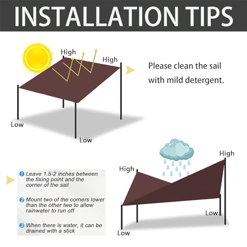 Filet d'ombrage protection solaire 1.4x5m rouge rouille avec oeillets - 7