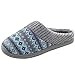 RockDove Sweater Knit Scuff Slippers for Women, Size 9-10 US Women, Teal Blue