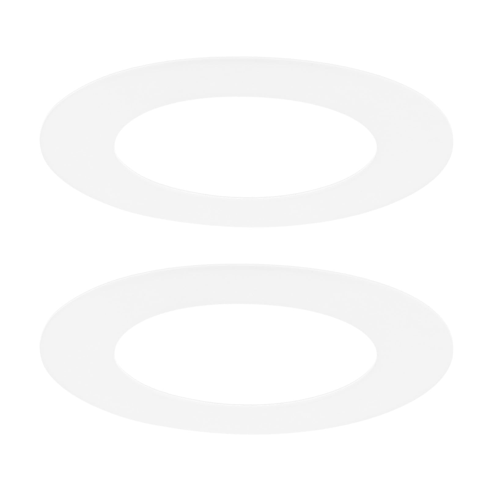 M METERXITY 2-Pack Goof Rings for 3 Inch Recessed Lights, 3" ID 4.7" OD Durable Plastic Trim Ring Flush Mount White Can Light Trim Ring Cover for Ceiling Can Downlights