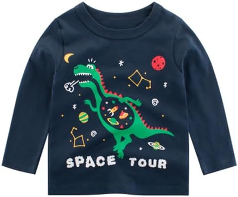 SUPFANS Peuter Jongens 3-Pack Lange Mouw Graafmachine T-Shirt 100% Katoen Basic Tops Auto Shirt, Set-e, 5 jaar SUPFANS Peuter Jongens 3-Pack Lange Mouw Graafmachine T-Shirt 100% Katoen Basic Tops Auto Shirt, Set-e, 5 jaar