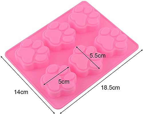 Selecto Bake Stampi In Silicone Per Dolci A Forma Di Zampe E Ossa Di Cane - 6 Cavità, Antiaderente, Per Cioccolato, Ghiaccio E Snack Per Cani
