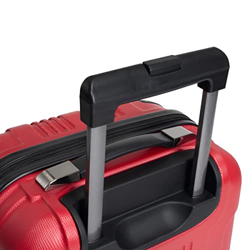 Kenneth Cole Out Of Bounds Lightweight Durable Hardshell 4-Wheel Spinner Cabin Size Travel Suitcase, Scarlet Red, 20-Inch Carry On #TOP5