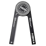 Miter Saw Protractor, Smolder 7.3” Aluminum Angle Finder with Laser Engraved Scales and 360 Degree Rotation Function, Construction Protractors for Woodworking Metalworking and All Building Trades