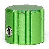 LABMETRIC 6 Instrument Control KNOBS, w/Set Screw and Wrench, Anodized Aluminum, Guitar Radio DIY, Green