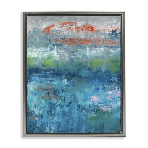 Detailed Paint Stroke Nautical, 16 x 20 Inch Canvas in Floater Frame