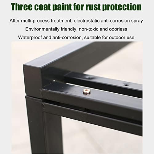 Outdoor Wooden Garden Bench - Backless Slatted Loveseat for 2-3 People, Metal Frame Patio Chair, Perfect for Parks, Yards, Schools, and Plazas - Durable Deck Furniture