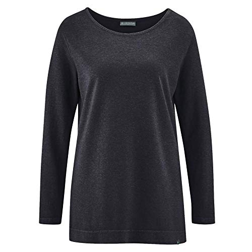 Preisvergleich Produktbild HempAge Damen Langarm Shirt Hanf / Bio-Baumwolle, Black, Gr. XL
