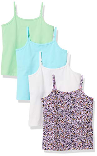 Image of Amazon Essentials Girls and Toddlers' Shelf Layering Camisole, Pack of 4