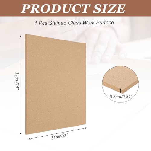 Matériel de vitrail tapis de protection 61x61 cm pour couper le verre et souder sans abîmer la table - 3