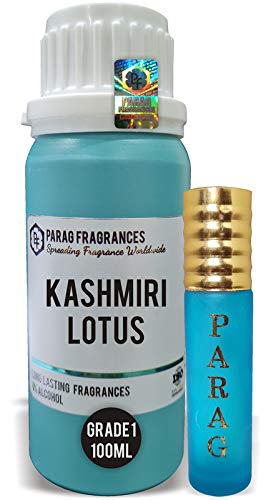 Parag Fragrances Kashmiri Lotus 100Ml Real And Natural Attar/Long Lasting And Alcohol Free/For Men And Women/Grade 1 / With Free Empty Bottle