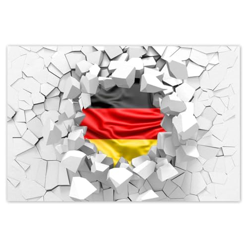 Sticker mural drapeau allemand 120x80 : décorez sans peindre