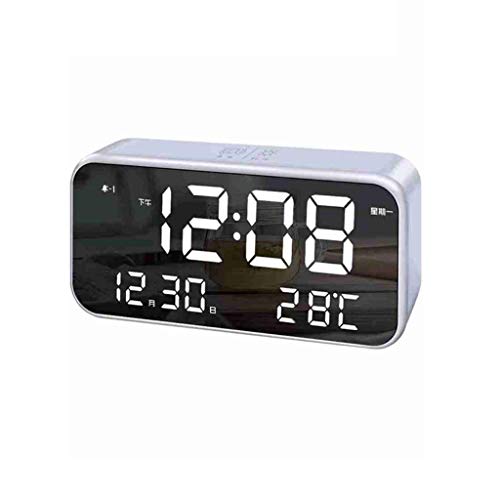 Wetterüberwachungsuhren LED Smart Music Wecker Leuchtende Digitaluhr Wetterstation Drahtloses Innenthermometer Wettererkennungsuhr