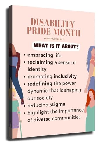 Inclusive Disability Pride Poster Advocacy Awareness Art Educational Wall-Art for School Counselor Office Classroom Home Study R