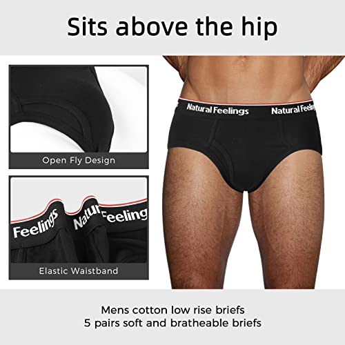 Natural Feelings Mens Underwear Briefs Mens Cotton Briefs for Men Pack with Fly2