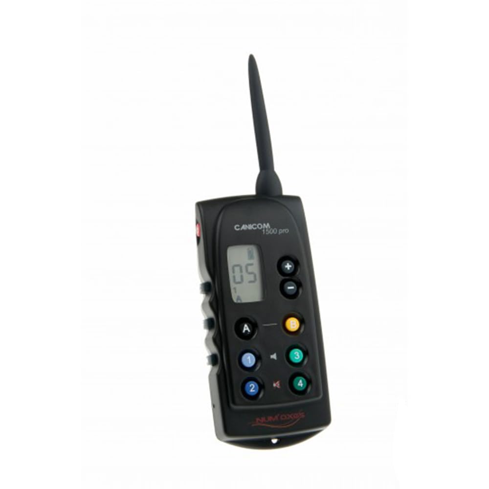 Num'axes Canicom 1500 Pro Télécommande Gestion Colliers Éducatifs Cages Lance Volatiles Formation Localisation Compatible Canibeep Radio Pro Canifly Portée 1500 m