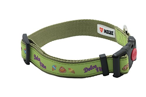 MICHI MICHI-C28 Dolce Vita Collier pour Chien Vert Taille M