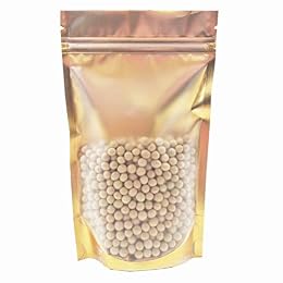 FERENLI 50 Pieces Aluminum Foil Mylar for Zip Bags Lock Matte Plastic Heat Sealable Stand Up Food Storage Bag Coffee Beans Zipper Lock Packing Pouch for Sample Reusable 3.9x5.9 inch