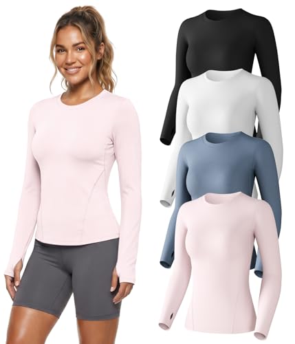 Womens Long Sleeve Compression Sun Shirts Underscrubs Top X-Small