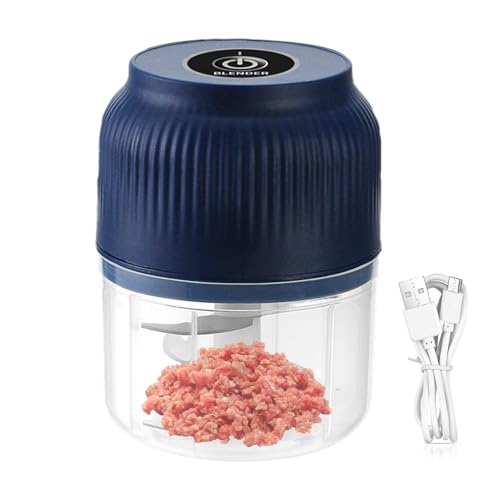 Mini picadora de carne de 1/3 piezas - Picadora de ajo multiusos, contenedor de alimentos de metal duradero | Picadora pequeña resistente a altas temperaturas, picadora pequeña para preparar patatas y