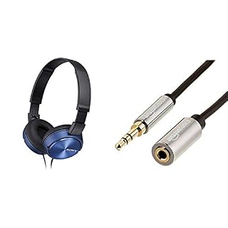 Sony MDR-ZX310L Casque Pliable – Bleu & Amazon Basics Rallonge Audio stéréo (3,5 mm mâle vers Femelle) 3,66 m - Les Beatles, Paul McCartney, John Lennon, RIngo Starr, George Harrison