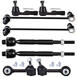 ECCPP - 8PCS Rear Sway Bar Link LH & RH + Front Sway Bar Link + Outer Tie Rod End EV800569 + Front...