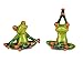 Produktbild Bollweg 2er Set Yoga Frosch Deko Figur Dekofigur Zierfigur Frösche Tierfigur Froschfigur