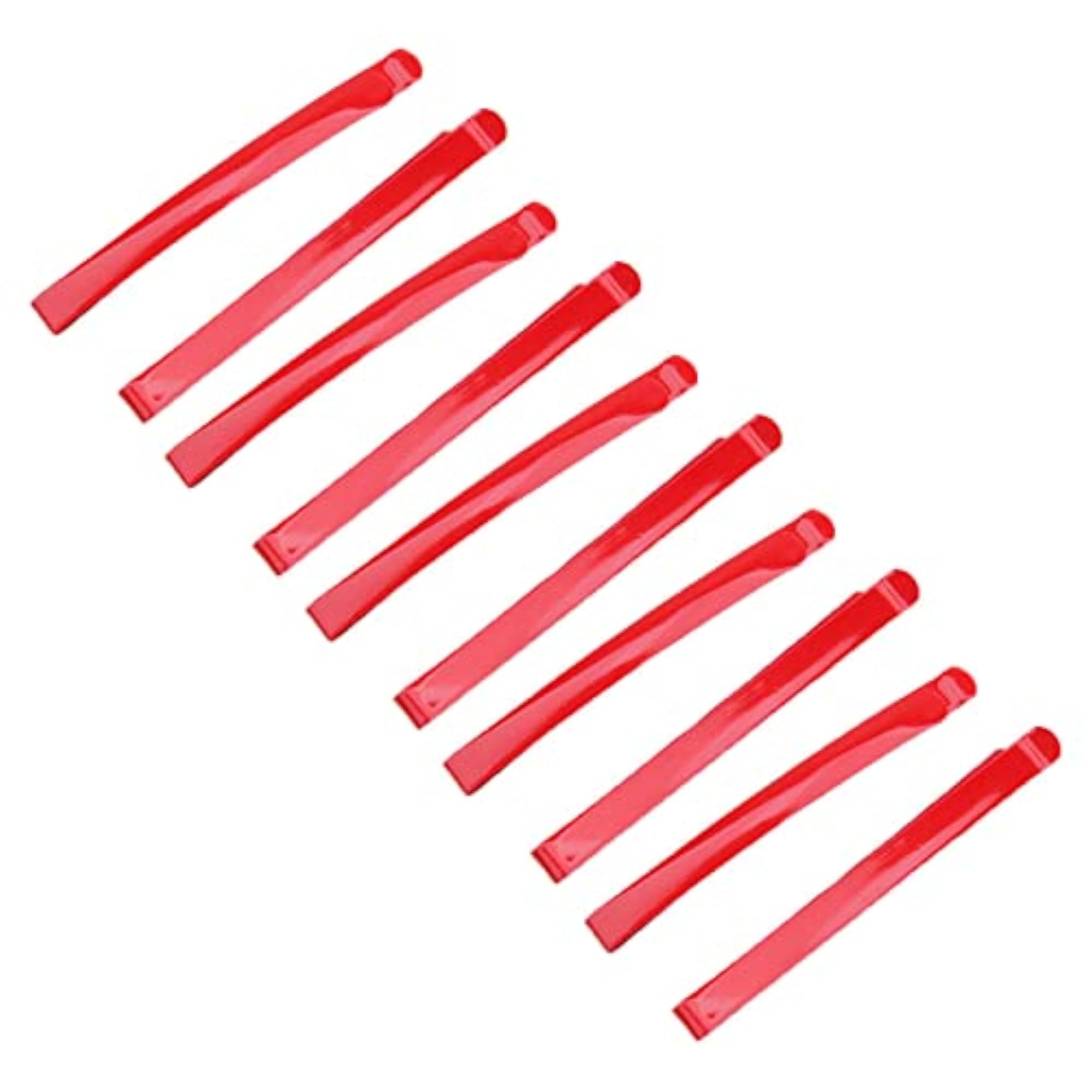 4x Anime Red Hairpins Flat Style Set